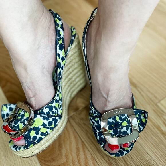 Roger Vivier Cordella Espadrille Wedge Slingback Sandals size 38 / US7-7.5 - Picture 14 of 16